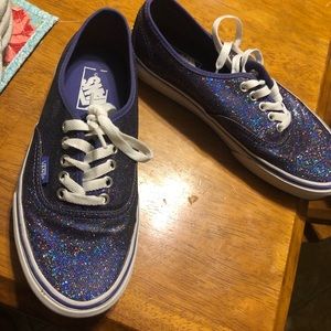 Purple glitter vans